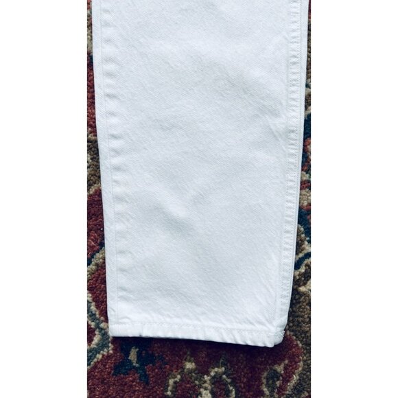 ZARA Mid-Rise Jeans  White SZ 10 Full Length Straight - Picture 6 of 11